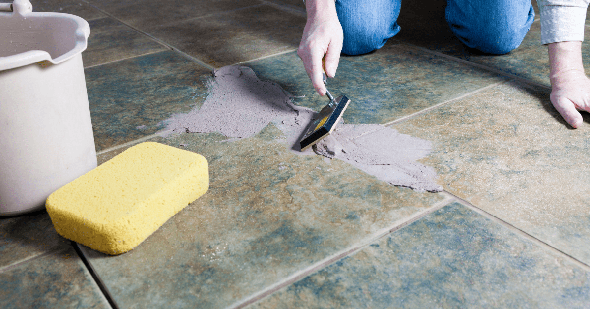 patching tile grout