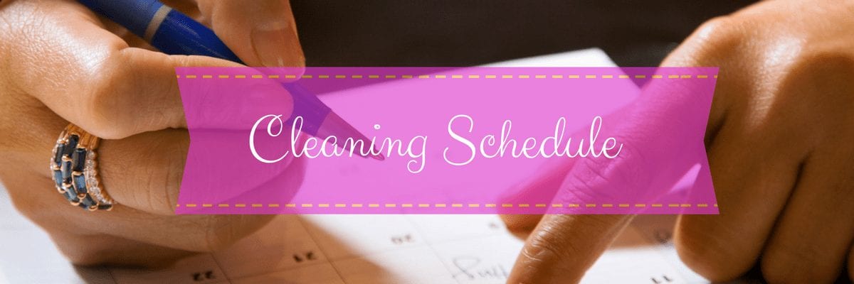weekly cleaning schedule