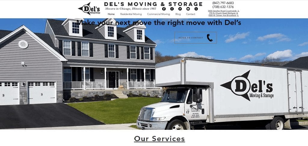 Dels moving & Storage services