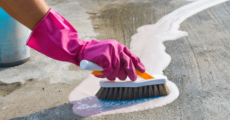 removing oil stain from concrete