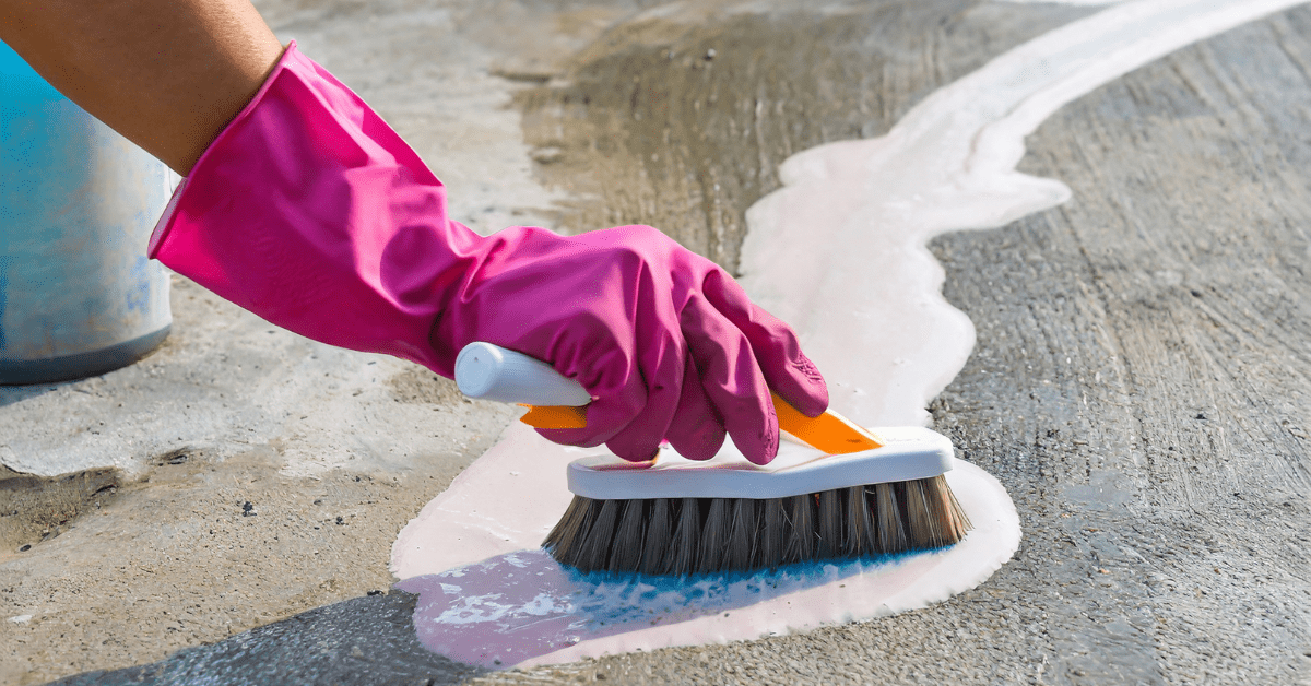 removing oil stain from concrete
